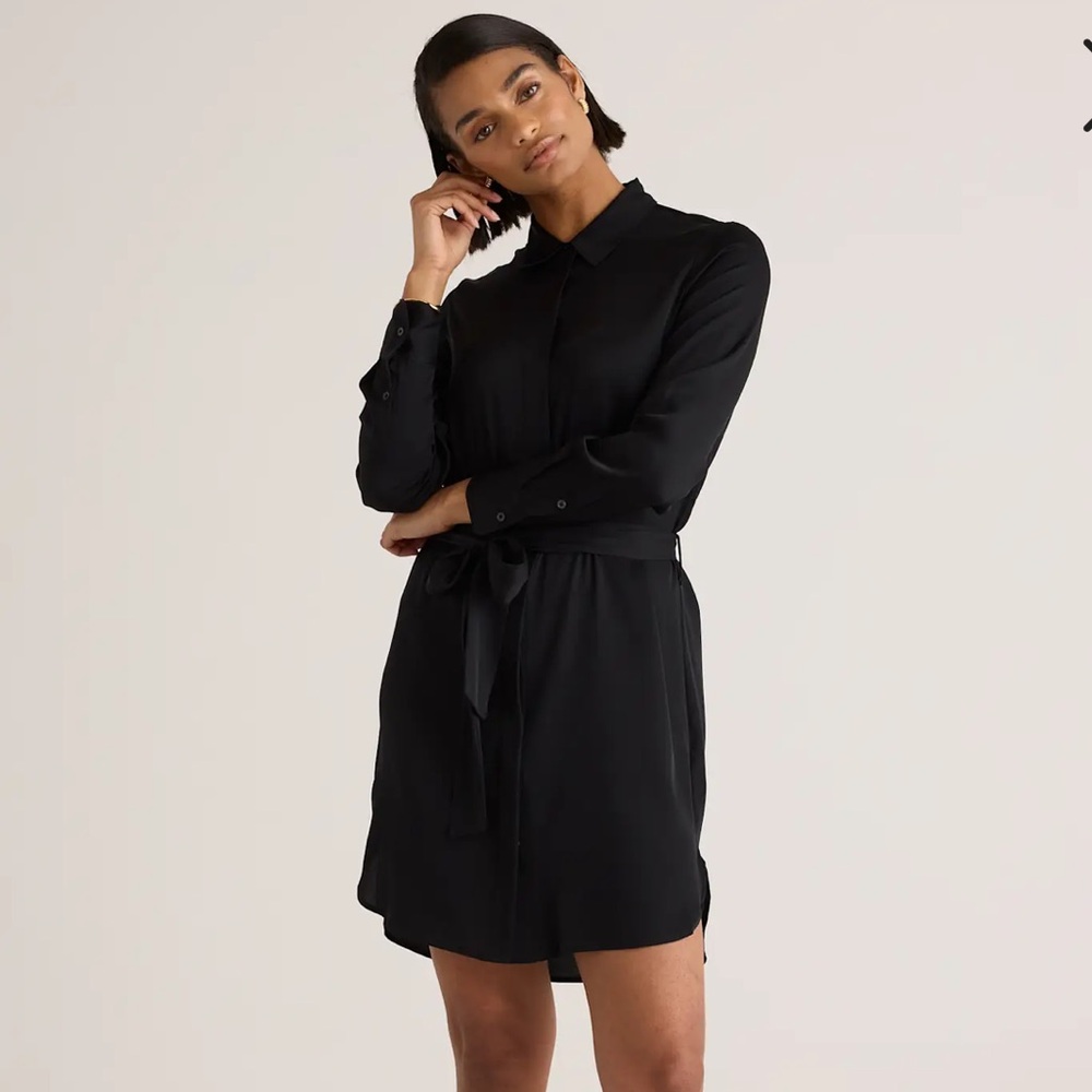 NWT Quince Washable Stretch Silk Skirt Dress